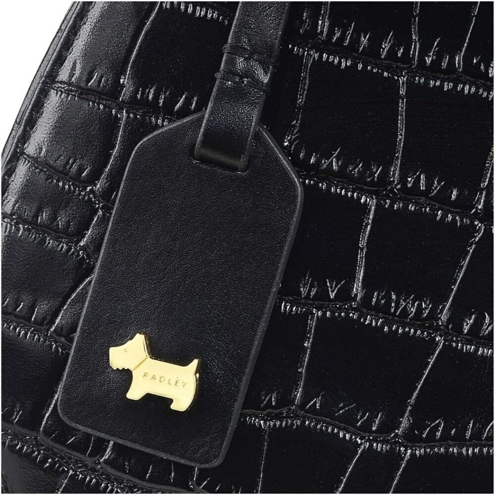 RADLEY London Rope Walk Faux Crocodile Women's Mini Leather Crossbody Bag Black - Picture 4 of 4
